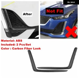 フロントバンパー フォグランプ ランプ アイブロウストリップカバー トリム キャデラック CT5-V 2020 - 2022 レッド/カーボンルック アクセサリー - Carbon Fiber Look I