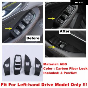 カーボンウィンドウリフト ボタン ステアリングホイール 読書灯ランプカバー トリム キャデラック CT5 CT5-V 2020 - 2022 カーアクセサリー - Model A