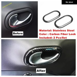 エア AC ベント フレーム / ドアハンドル ボウル/ウィンドウリフト ボタン カバー トリム スマート 453 フォーツー 2015-2020 カーアクセサリー - Model G