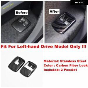 エア AC ベント フレーム / ドアハンドル ボウル/ウィンドウリフト ボタン カバー トリム スマート 453 フォーツー 2015-2020 カーアクセサリー - Model B