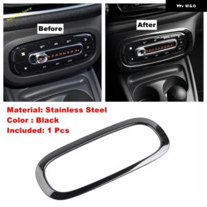 エア AC ベント フレーム / ドアハンドル ボウル/ウィンドウリフト ボタン カバー トリム スマート 453 フォーツー 2015-2020 カーアクセサリー - Model D