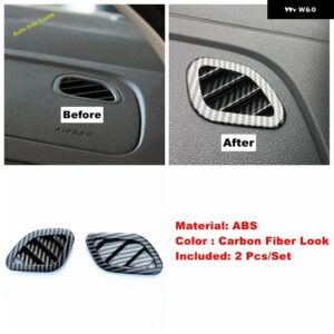 ガラスリフト ボタン /エア アウトレット ベント/ライト スイッチ /中央 コントロール パネル カバー トリム VW ポロ 2014 - 2018 カーボンルック - Model D