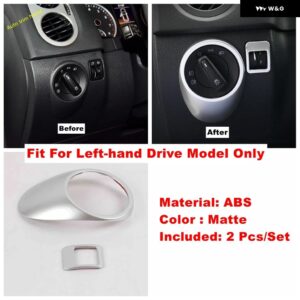 エア AC ベント ドアハンドル ボウル ヘッドライト コントロール パネル ステアリングホイール カバー トリム VW ティグアン MK1 2008 - 2015 - Model B