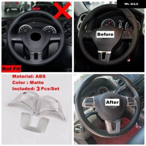 エア AC ベント ドアハンドル ボウル ヘッドライト コントロール パネル ステアリングホイール カバー トリム VW ティグアン MK1 2008 - 2015 - Model C