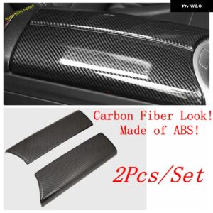 オートセンター アームレスト ボックス 装飾 パネル カバー トリム ベンツ Cクラス W205 GLC X253 2015 - 2021 コンソール アームレスト 収納 ボックス - Carbon Fiber Look