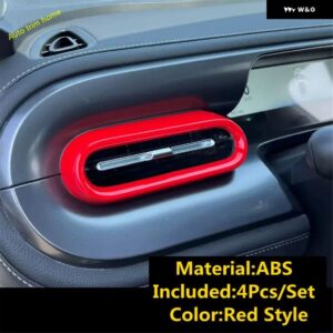 ABS ウィンドウリフト ボタン ヘッドライト ランプ スイッチ ステアリングホイール 装飾 フレーム カバー トリム スマート 1 1 2023 2024 カーアクセサリー - AC Outlet Vent b