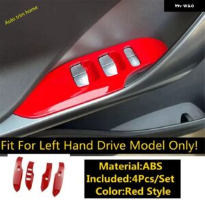 ABS ウィンドウリフト ボタン ヘッドライト ランプ スイッチ ステアリングホイール 装飾 フレーム カバー トリム スマート 1 1 2023 2024 カーアクセサリー - Window Lift b