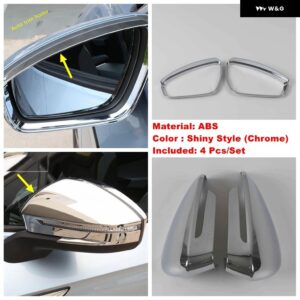 バックミラー 雨眉 ディフレクター ブレードバックミラー 装飾 フレーム カバー トリム VW ID.4 ID.6 2021 - 2023 - Chrome B