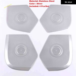 ドア オーディオ スピーカー ステレオ スピーカー パネル 装飾 カバー トリム いすゞ D-MAX 2021 2022 オーディオ ホーン - Silver