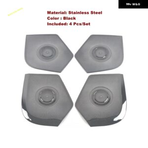 ドア オーディオ スピーカー ステレオ スピーカー パネル 装飾 カバー トリム いすゞ D-MAX 2021 2022 オーディオ ホーン - black