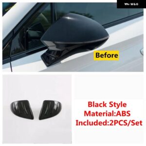アウター ドアバックミラー 装飾 フレーム カバー プロテクター シェル トリム ハウジング カー スタイリング MG 4 EV 2023 2024 アクセサリー - Black Style