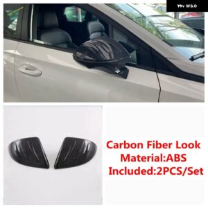 アウター ドアバックミラー 装飾 フレーム カバー プロテクター シェル トリム ハウジング カー スタイリング MG 4 EV 2023 2024 アクセサリー - Carbon Fiber Look