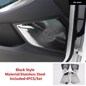 インテリア ドア スピーカー オーディオ スピーカー カバー トリム MG 7 MG7 2023 2024 2025 ステンレス フレーム - Model C