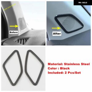 ステンレス ステレオ スピーカー オーディオ スピーカー サウンド 装飾 ストリップカバー トリム シュコダ カロク 2018-2022 カーアクセサリー - Model B