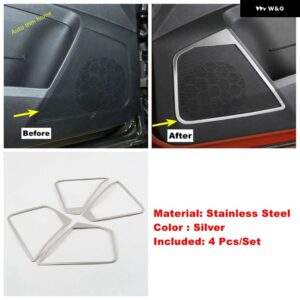 ステンレス ステレオ スピーカー オーディオ スピーカー サウンド 装飾 ストリップカバー トリム シュコダ カロク 2018-2022 カーアクセサリー - Model C