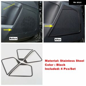 ステンレス ステレオ スピーカー オーディオ スピーカー サウンド 装飾 ストリップカバー トリム シュコダ カロク 2018-2022 カーアクセサリー - Model D