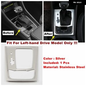 コンソール ギア シフト ボックス 装飾 パネル トリム カバー ステッカー カー スタイリング シュコダ カロク 2018-22 アクセサリー - Silver