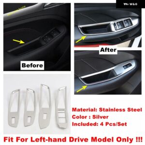 ウィンドウリフト ボタン バックミラー ヘッドライト 調整 スイッチ 装飾 フレーム カバー トリム MG ZS EV 2018-2023 カーアクセサリー - Model D