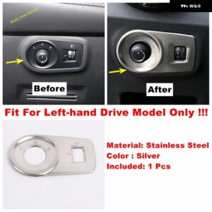 ウィンドウリフト ボタン バックミラー ヘッドライト 調整 スイッチ 装飾 フレーム カバー トリム MG ZS EV 2018-2023 カーアクセサリー - Model F