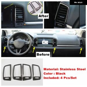 ダッシュボード ウィンドウリフト スイッチ ボタン メタル シフト ギア ボックス エアコン アウトレット ACベントカバー トリム シュコダ カロク2018 - 2022 - Model D