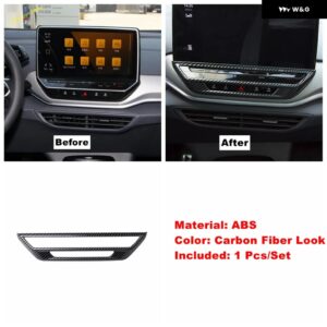 ギア シフト ボックス ステアリングホイール ウィンドウリフト ボタン ウォーターカップ ホルダー エアコン ACベントカバー トリム VW ID.4 ID4 2021 - 2024 - Model F