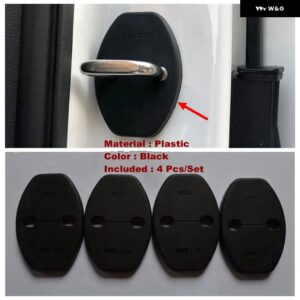 インナードアロック+ドアチェックアームストップ防錆 防水 プロテクター カバー シュコダ カロク 2018 - 2024 コディアック 2017 - 2024 - 4 pieces