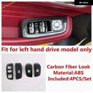 インナードア窓ガラスリフト コントロール スイッチ ボタン 装飾 カバー トリム MG HS/HS プラグイン 2020 - 2024 カーアクセサリー - ABS LHD