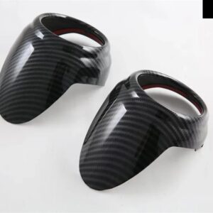 ABS カーボンフロントサイド ダッシュボード エアコン アウトカバー AC ベント フレーム トリム インテリア フレーム MG ZS EV 2018 - 2024 - For left hand drive