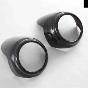 ABS カーボンフロントサイド ダッシュボード エアコン アウトカバー AC ベント フレーム トリム インテリア フレーム MG ZS EV 2018 - 2024 - For Right Hand Drive