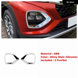 スズキ クローム/ブラックフロントバンパー フォグランプ ランプ 装飾 フレーム カバー トリム FRONX WDB3S WEB3S 2025 2 - Chrome
