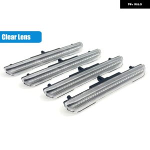 4個 LED ライト アンバー フロントレッドリアサイドマーカーウィンカー GMC シエラ 2500HD 3500HD 2020 2021 2022 OEM 交換 - Clear Lens