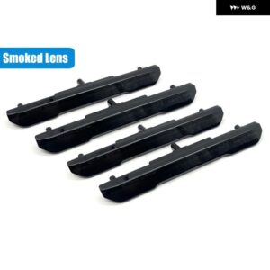 4個 LED ライト アンバー フロントレッドリアサイドマーカーウィンカー GMC シエラ 2500HD 3500HD 2020 2021 2022 OEM 交換 - Smoked Lens