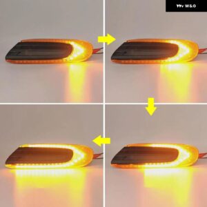 ミニクーパー F55 F56 F57 2014-2017 スモークレンズ クリアレンズ イエロー LNES LED サイドマーカーランプダイナミック アンバー ウィンカーライト - Yellow Lens