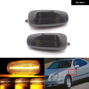 ベンツ スプリンター ヴィト W638 E/C/CLK/SLKクラス W210 W124 W202 W208 R170 S210 車フロント アンバー サイド マーカーライト ウィンカーランプ - Smoked Lens