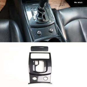 ギア シフト パネル カバー ABS ステッカー インフィニティ G25 G37 2010 2011 20122013 オート スタイリング アクセサリー 左ハンドル 用 - Carbon fiber black