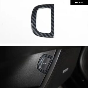 リア トランク ドア スイッチ 装飾 フレーム ステッカー キャデラック CT6 2016-20 インテリア アクセサリー - Carbon fiber black