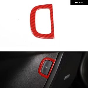 リア トランク ドア スイッチ 装飾 フレーム ステッカー キャデラック CT6 2016-20 インテリア アクセサリー - Carbon Fiber Red