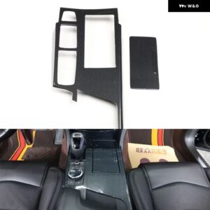 キャデラック CT6 2019 2020 左ハンドル ギア シフト パネル フレーム トリム ABS ステッカー スタイリング - Carbon fiber black