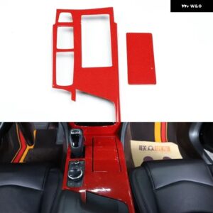 キャデラック CT6 2019 2020 左ハンドル ギア シフト パネル フレーム トリム ABS ステッカー スタイリング - Carbon Fiber Red