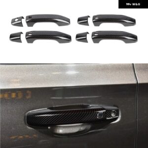 外装 ドアハンドル グラブカバー トリム スタイリング SUBURBAN2020+ TAHOE 2021+ GMC-YUKON 2021+ GMC-SIERRA 2019+ - Carbon Fiber Black