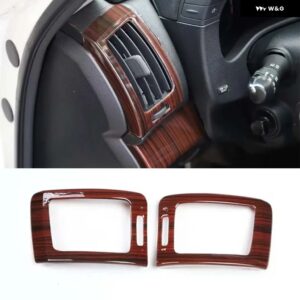 インフィニティ G25 G37 2010-2013 左ハンドル ダッシュボード エアベント 装飾 ABS フレーム ステッカー インテリア 2個 - Wood Color