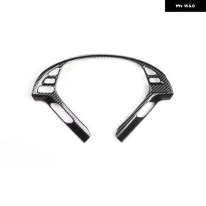 ABS プラスチック カーボンカラー ステアリングホイール ステッカー トリム インフィニティ G25 G37 2010-2013 インテリア アクセサリー - Carbon fiber black