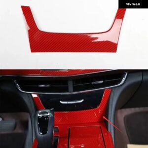 セントラ ル コンソール U 字型 装飾 ステッカー キャデラック CT6 2016-20 インテリア アクセサリー - Carbon Fiber Red
