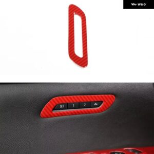 シートメモリ スイッチ フレーム ABS トリム ステッカー キャデラック CT6 2016-2020 オートアクセサリー - Carbon Fiber Red