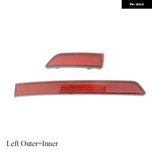 リアバンパー リフレクター ライト フォグランプ 防曇 フォグライト フォグランプ VW ティグアン L 2017-20 - LH Inner and Outer