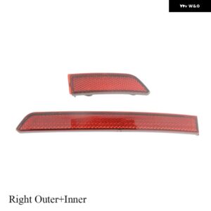 リアバンパー リフレクター ライト フォグランプ 防曇 フォグライト フォグランプ VW ティグアン L 2017-20 - RH Inner and Outer