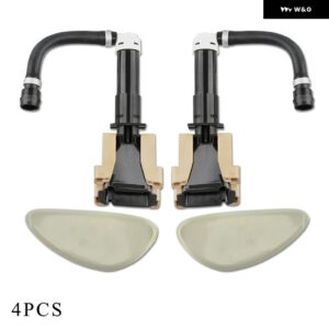 インフィニティ 2014 2015 QX70 2008-2013 FX35 FX37 FX50 フロント ヘッドライト ウォータースプレージェット アクチュエーター とキャップカバー 蓋 - 4pcs