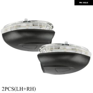 バックミラー ウィンカー LED ライト アウター ミラー ランプリピーター VW ゴルフ 6 2010-2012 トゥーラン ジェッタ 2011-2015 マーカー - 2PCS(Left and Right)