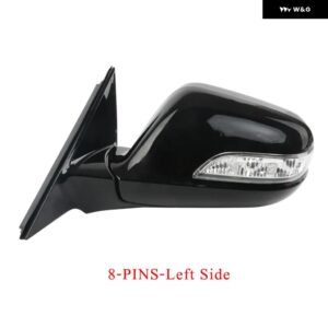 外装 バックミラー ASSY アコード 2008-2013 CP1 CP2 CP3 アジアモデル電動 折りたたみ+加熱+LED ウインカー - 8-PINS-Left