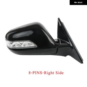外装 バックミラー ASSY アコード 2008-2013 CP1 CP2 CP3 アジアモデル電動 折りたたみ+加熱+LED ウインカー - 8-PINS-Right